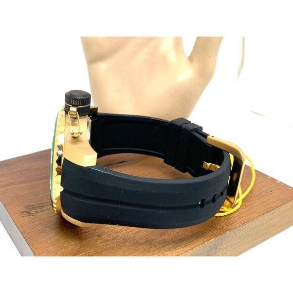 Invicta Men's Watch 35661 Pro Diver Quartz Gold Black Green Bezel Rubber Band - Picture 10 of 15